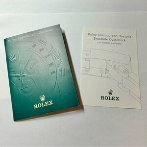 ROLEX Cosmograph Daytona Green Booklet 2000 Spanish 4.75x3.5 inches